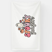 Retro Halloween Spandoek (Verticaal)