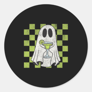 Retro Halloween Spook Drink Margarita Soky Zeeen Ronde Sticker