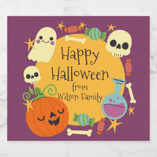 Retro Halloween Spooky Bier Etiket (Enkel label)