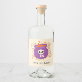 Retro Halloween Spooky drankelixer Likeurfles Etiket