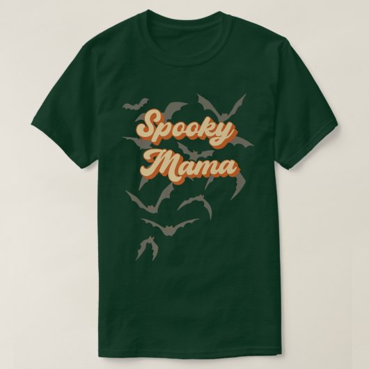 Retro  Halloween, Spooky Mama T-shirt (Design voorkant)
