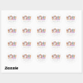 Retro Halloween Spooky Seizoen Ghost Adresetikette Ronde Sticker (Vel)