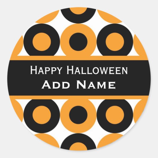 Retro Halloween Sticker (Voorkant)