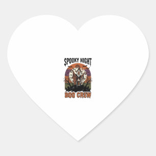 Retro Halloween T-shirt Boo Night Spokenhuis Ar Hart Sticker