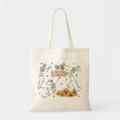 Retro Halloween T-shirt, Grappige Halloween Schede Tote Bag (Voorkant)