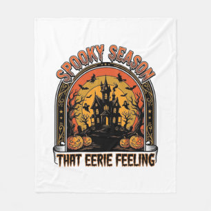 Retro Halloween T-shirt Griezelig Seizoen Gevoel D Fleece Deken