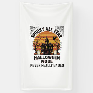 Retro Halloween T-shirt voor liefhebbers van het s Spandoek