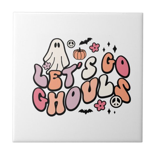 Retro Halloween Tegeltje (Voorkant)