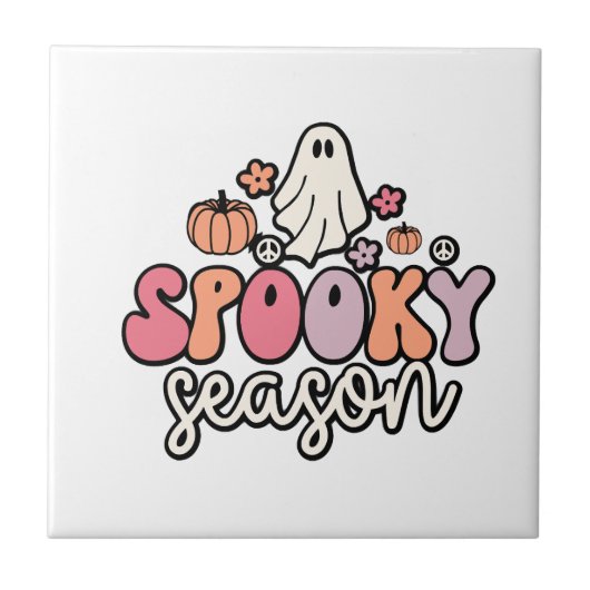 Retro Halloween Tegeltje (Voorkant)