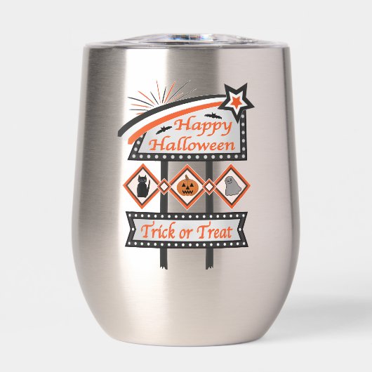 Retro Halloween Teken – Trick or treat (Voorkant)