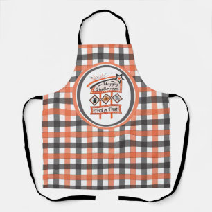 Retro Halloween Teken – Trick or treat Plaid Schort