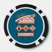 Retro Halloween Teken – Trick or treat Poker Chips (Achterkant)