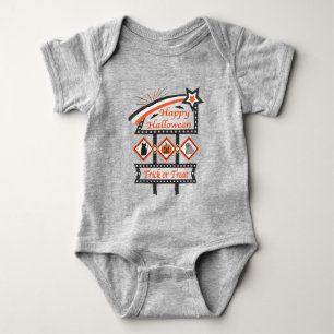 Retro Halloween Teken – Trick or treat Romper