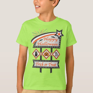 Retro Halloween Teken – Trick or treat T-shirt