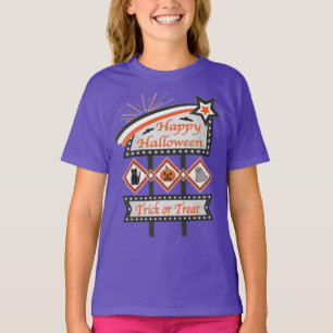 Retro  Halloween Teken – Trick or treat T-shirt