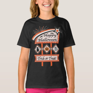 Retro Halloween Teken – Trick or treat T-shirt