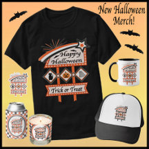 Retro  Halloween Teken – Trick or treat