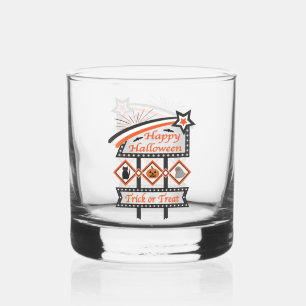 Retro Halloween Teken – Trick or treat Whisky Glas