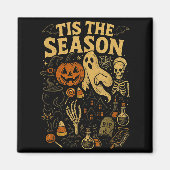 Retro Halloween Tis' The Season  Magneet (Voorkant)