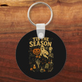 Retro Halloween Tis' The Season  Sleutelhanger (Voorkant)