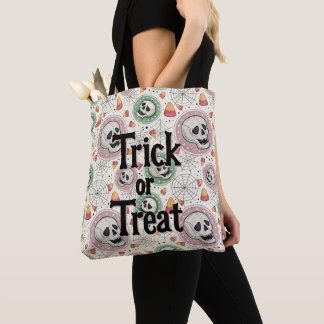 Retro Halloween Trick or treat Snoep Canvas tas