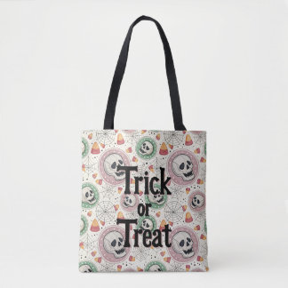 Retro Halloween Trick or treat Snoep Canvas tas