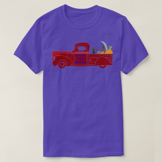 Retro Halloween Truck welkom terug halloween T-shirt (Design voorkant)