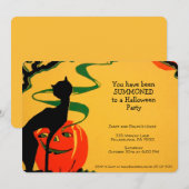 Retro Halloween Uitnodiging (Voorkant / Achterkant)