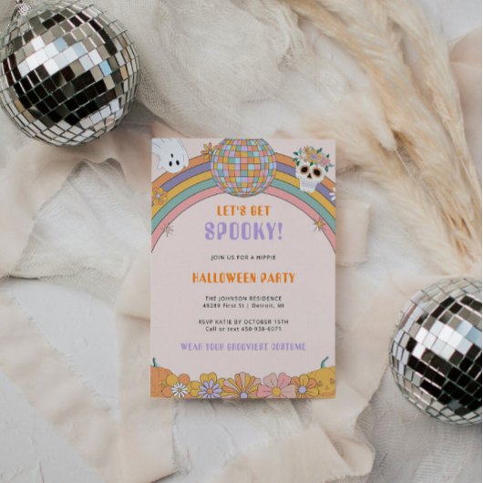 Retro Halloween Uitnodiging voor een Groovy Hallow
