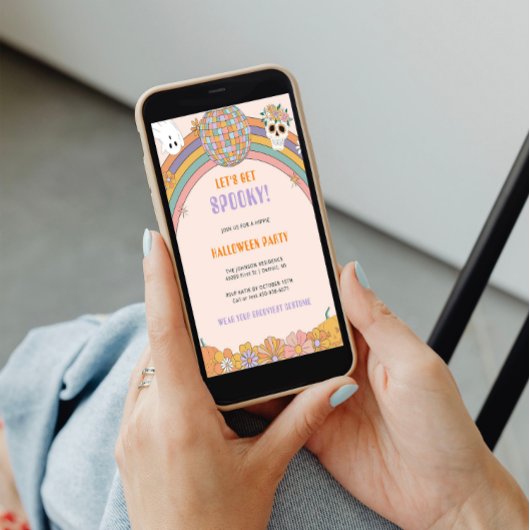 Retro Halloween Uitnodiging voor een Groovy Hallow