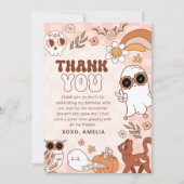 Retro Halloween Verjaardag Dankjewel Kaart (Voorkant)