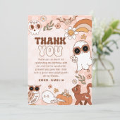 Retro Halloween Verjaardag Dankjewel Kaart (Staand voorkant)