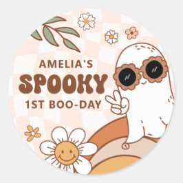 Retro Halloween Verjaardag Stickers