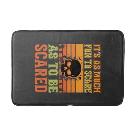 Retro Halloween Verschrikkelijke Schedel Design_1 Badmat (Voorkant)