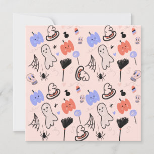 Retro Halloween Vintage Thema Doodles