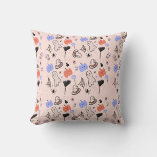 Retro Halloween Vintage Thema Doodles Kussen