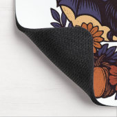 Retro Halloween vleermuis met maan gotische esthet Muismat (Hoek)