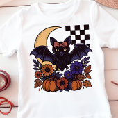Retro Halloween vleermuis met maan gotische esthet Romper