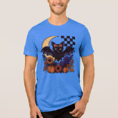 Retro Halloween vleermuis met maan gotische esthet Tri-Blend Shirt (Voorkant)