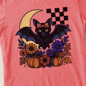 Retro Halloween vleermuis met maan gotische esthet Tri-Blend Shirt