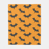 Retro Halloween Vleermuizen Graphic Sinaasappel Po Fleece Deken (Voorkant)