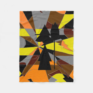 Retro Halloween Witch Abstract Fleece Deken