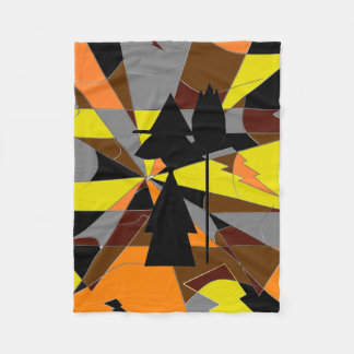 Retro Halloween Witch Abstract Fleece Deken