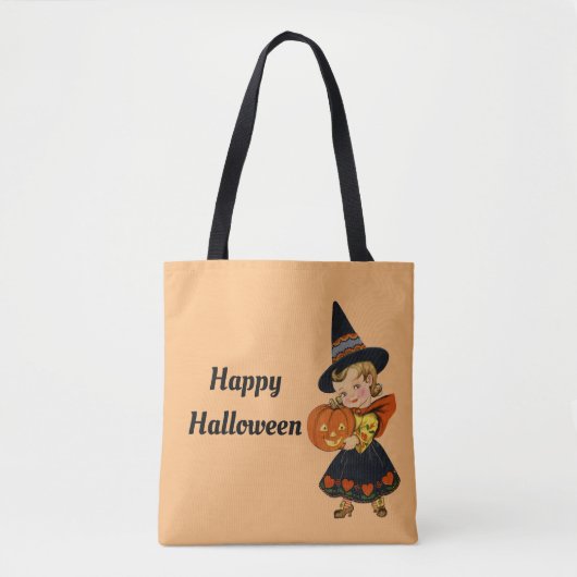 Retro Halloween Witch Tote Bag (Voorkant)