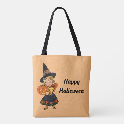 Retro Halloween Witch Tote Bag (Achterkant)
