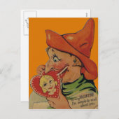 Retro Halloween Witch Valentijn Kaart (Voorkant / Achterkant)