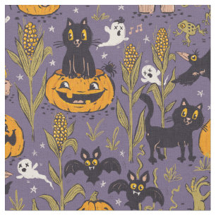 Retro Halloweenpatroon in cartoon stijl. Stof