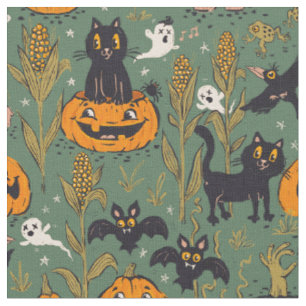 Retro Halloweenpatroon in cartoon stijl. Stof