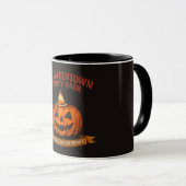Retro Halloweentown Kermis Vintage Pompoen Mok (Voorkant rechts)