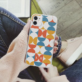 Retro halve cirkel scallop vet blauw sinaasappel g Case-Mate iPhone case